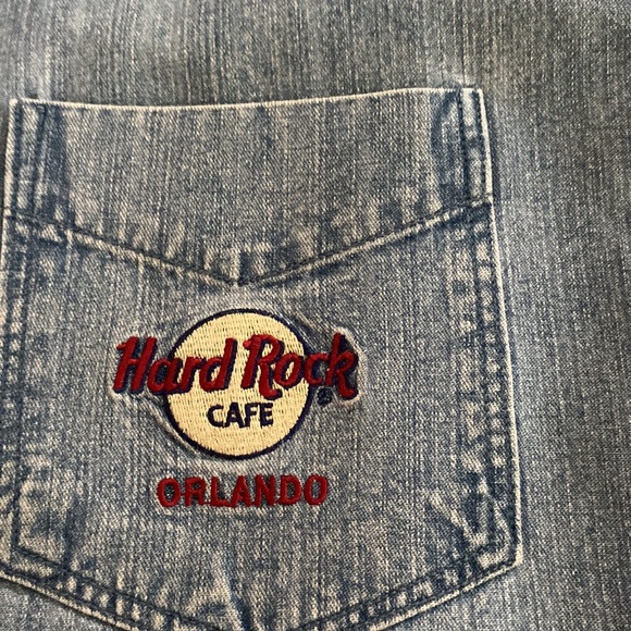 Hard Rock Cafe Orlando Denim Shirt - Picture 2 of 5